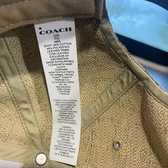 Coach Signature Jacquard Baseball Hat. - Picture 3 of 6